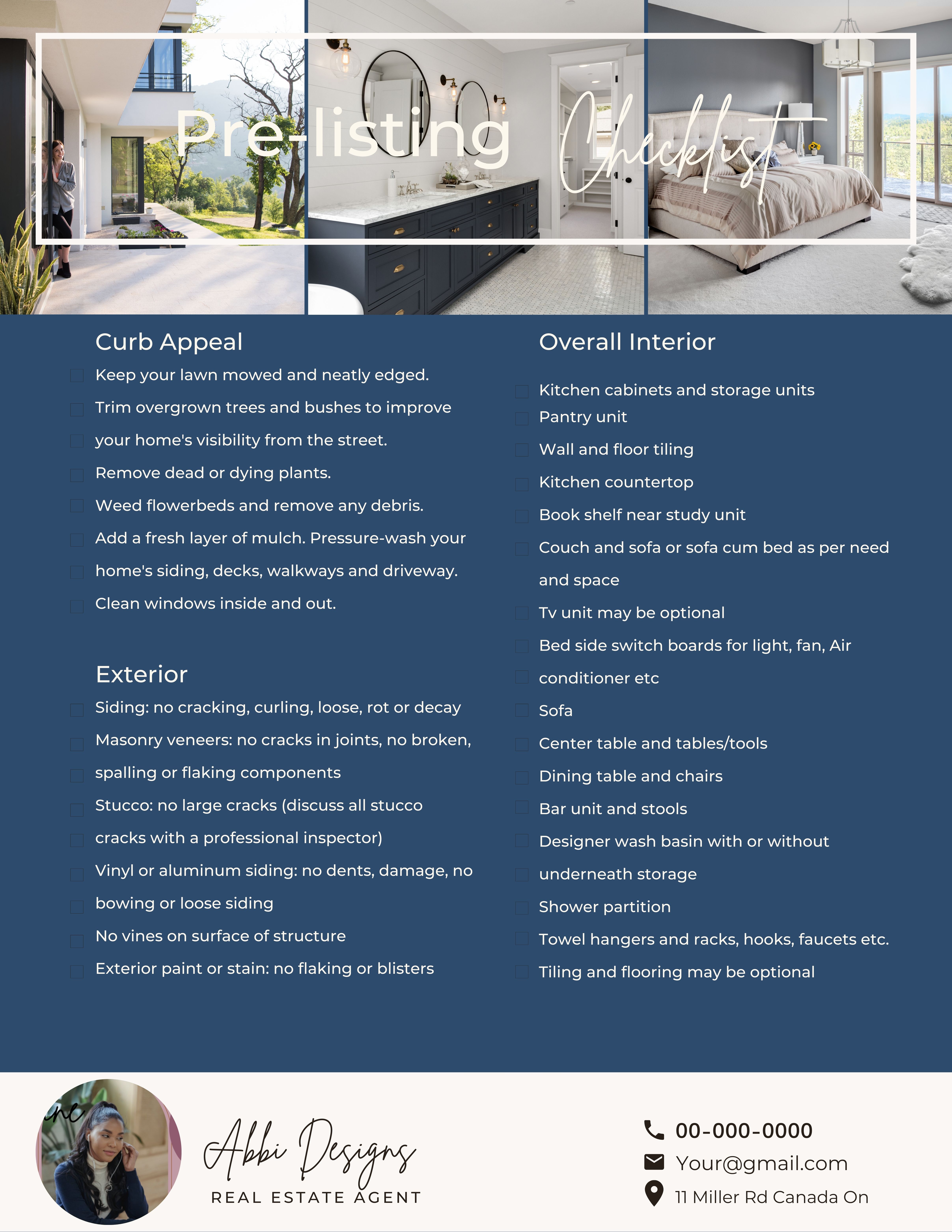 Real Estate Pre-listing Checklist Template