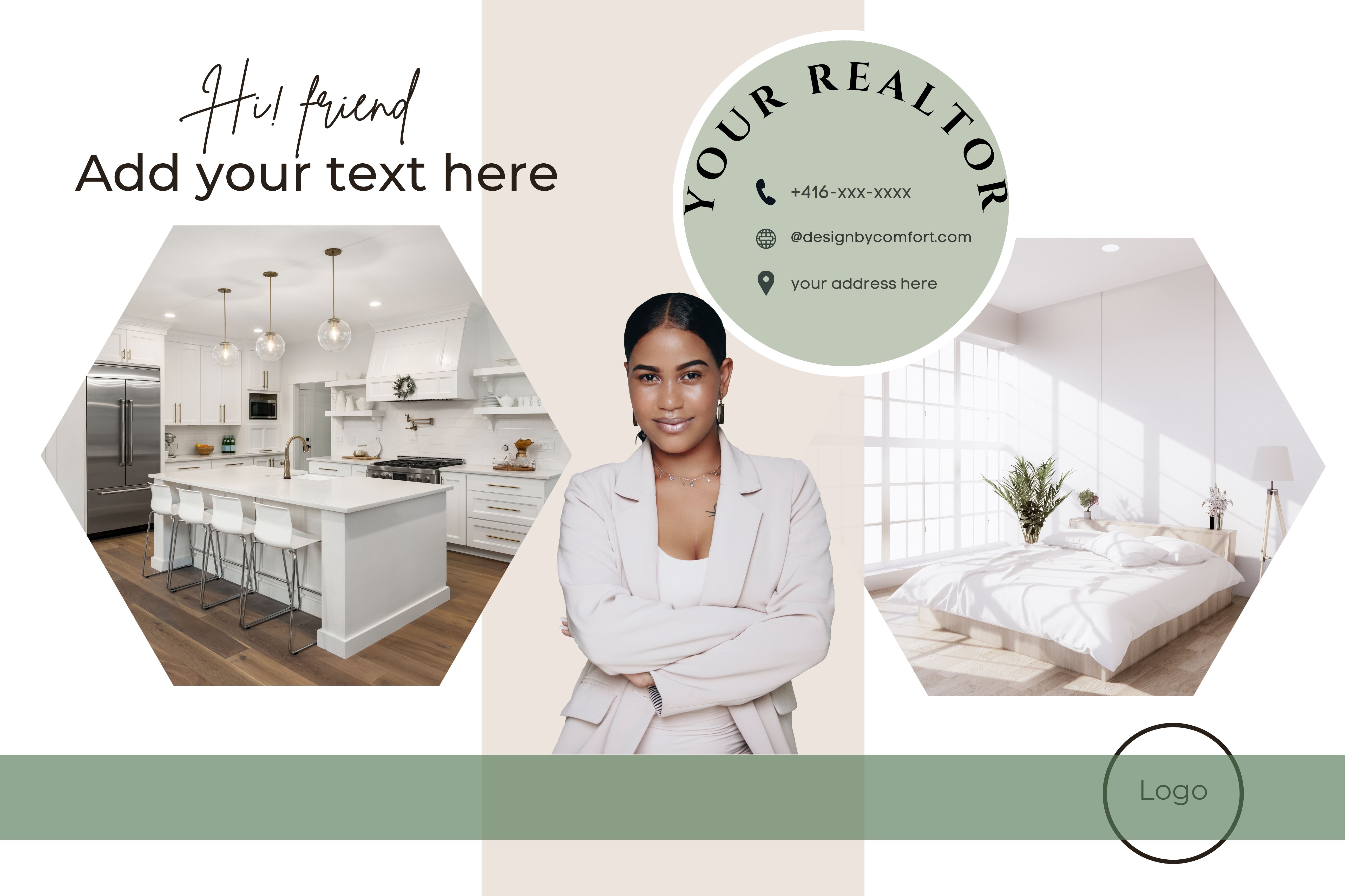 4 Real Estate   Post Card - Front + Back 6x4