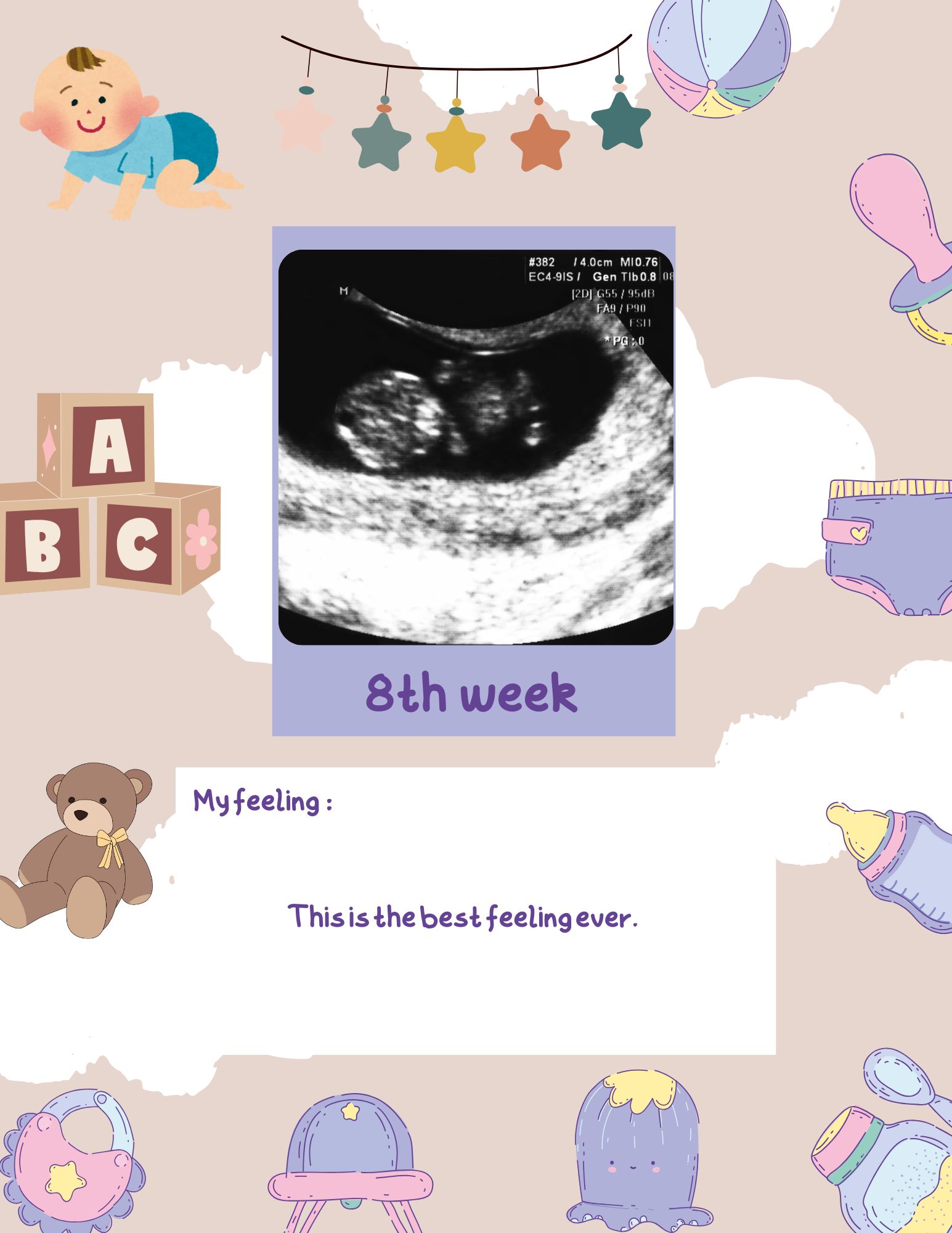 Pregnancy Journal for first time moms - week by week pregnancy