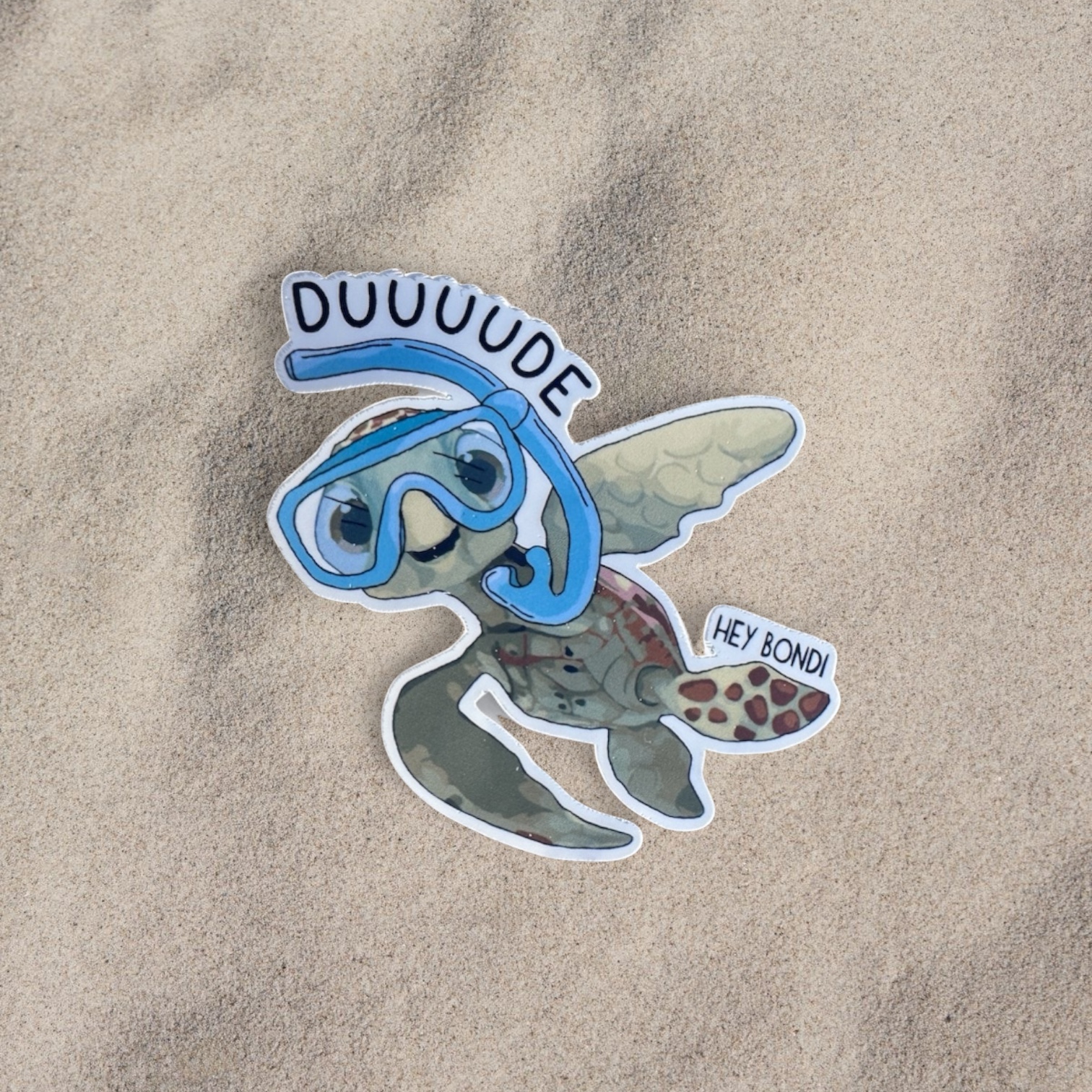 Duuude Turtle Sticker
