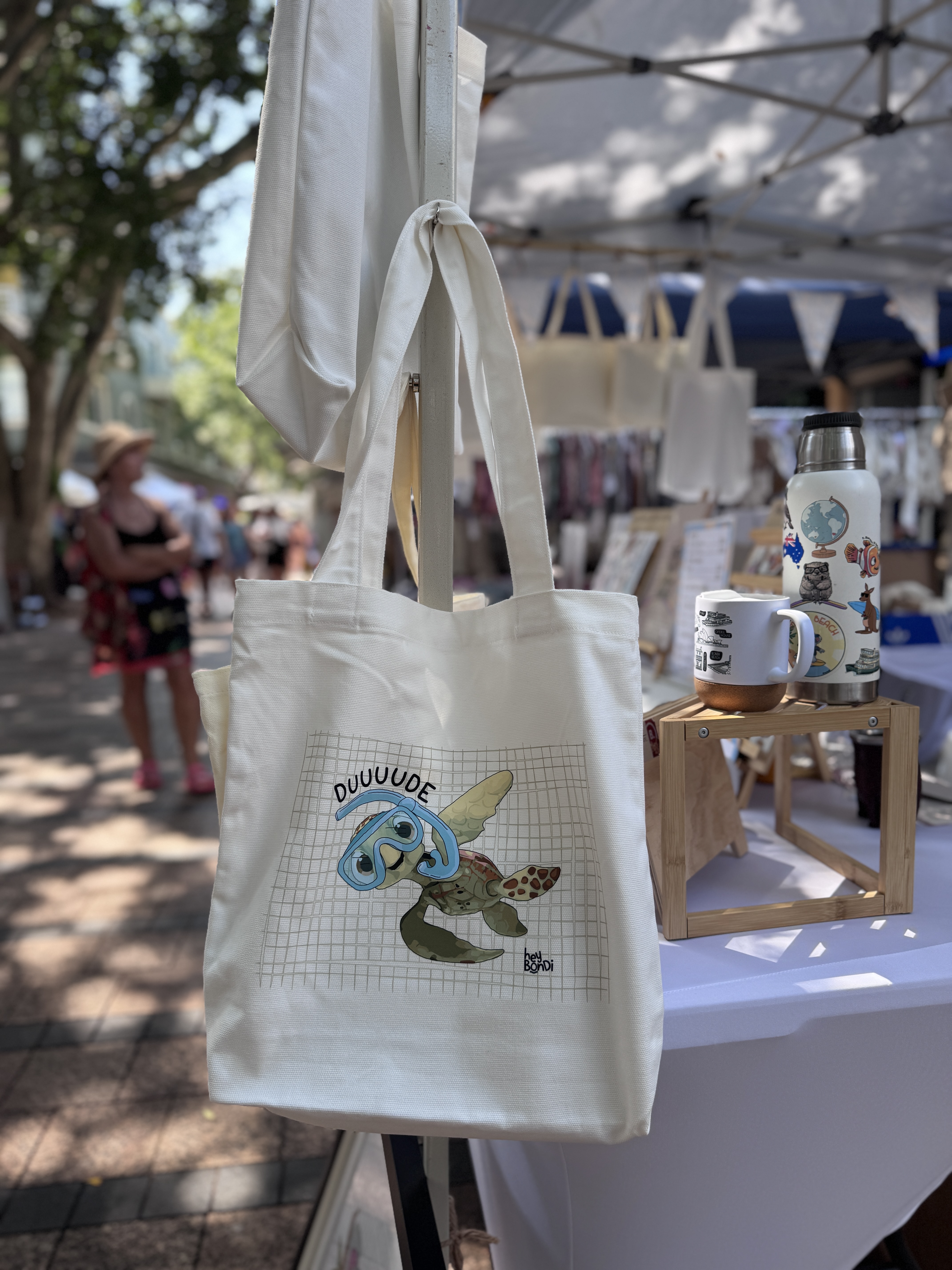 Duuuude Turtle Tote Bag 