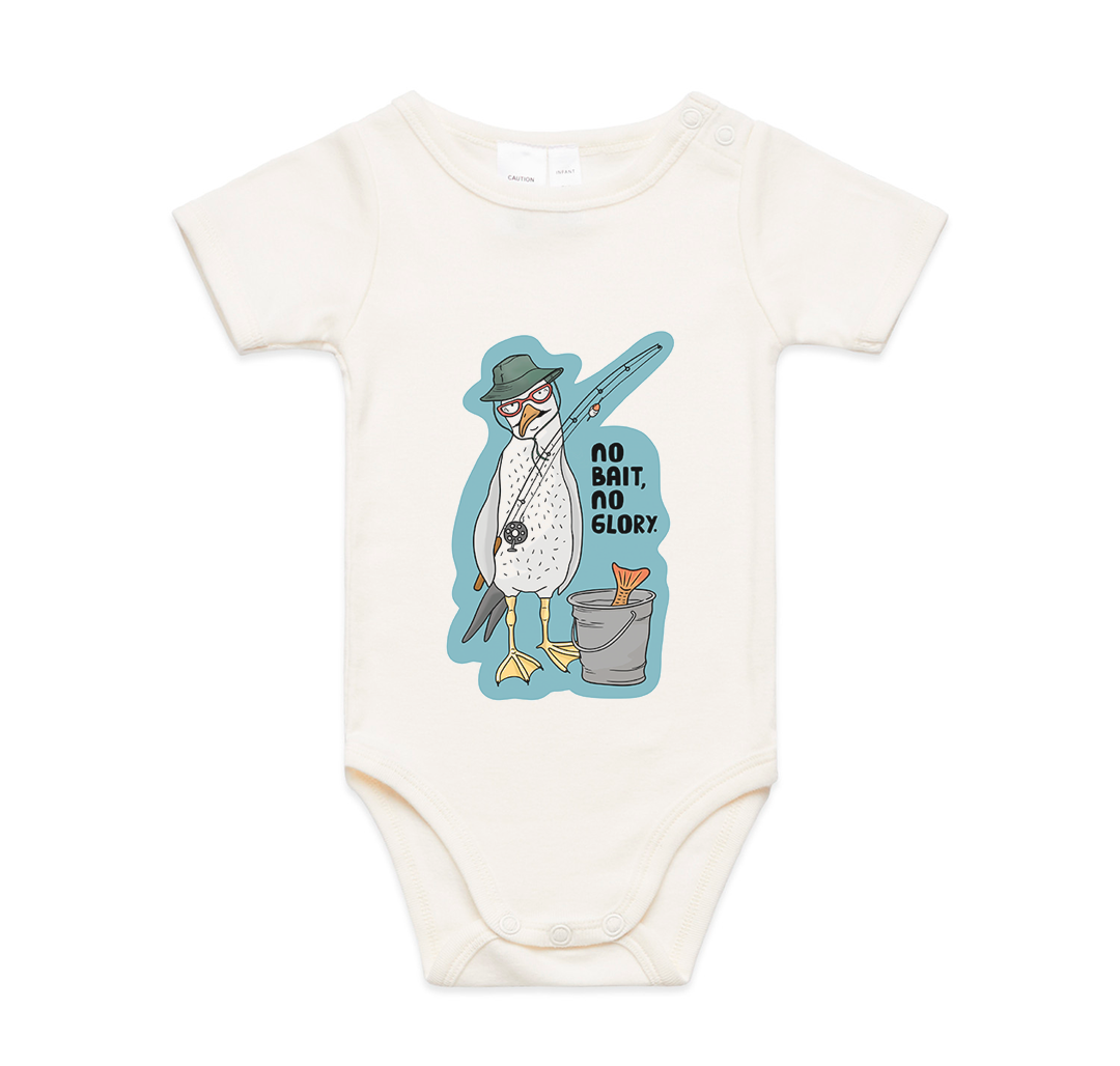 No Bait-No Glory Organic Infant Mini-Me One-Piece