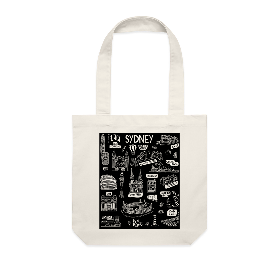 Sydney Black Tote Bag
