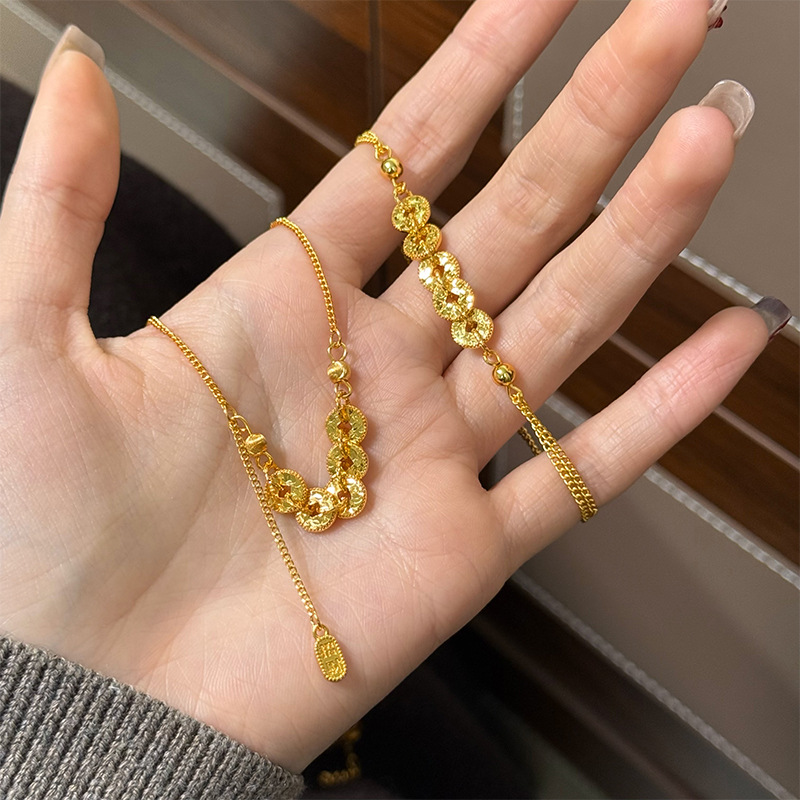 Ancient Coin Ice Shard Bracelet