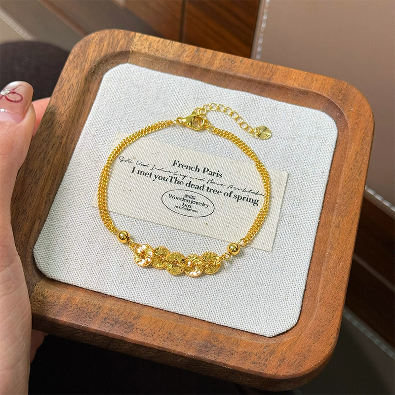Ancient Coin Ice Shard Bracelet