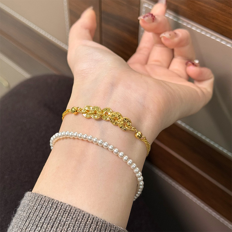 Ancient Coin Ice Shard Bracelet