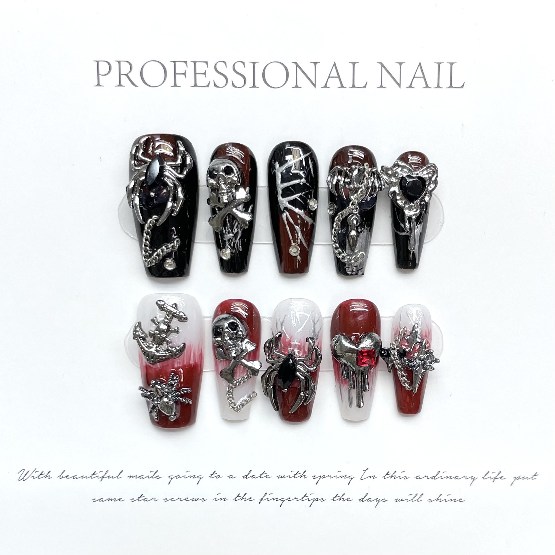 Gothic Skull Nail Art Set
