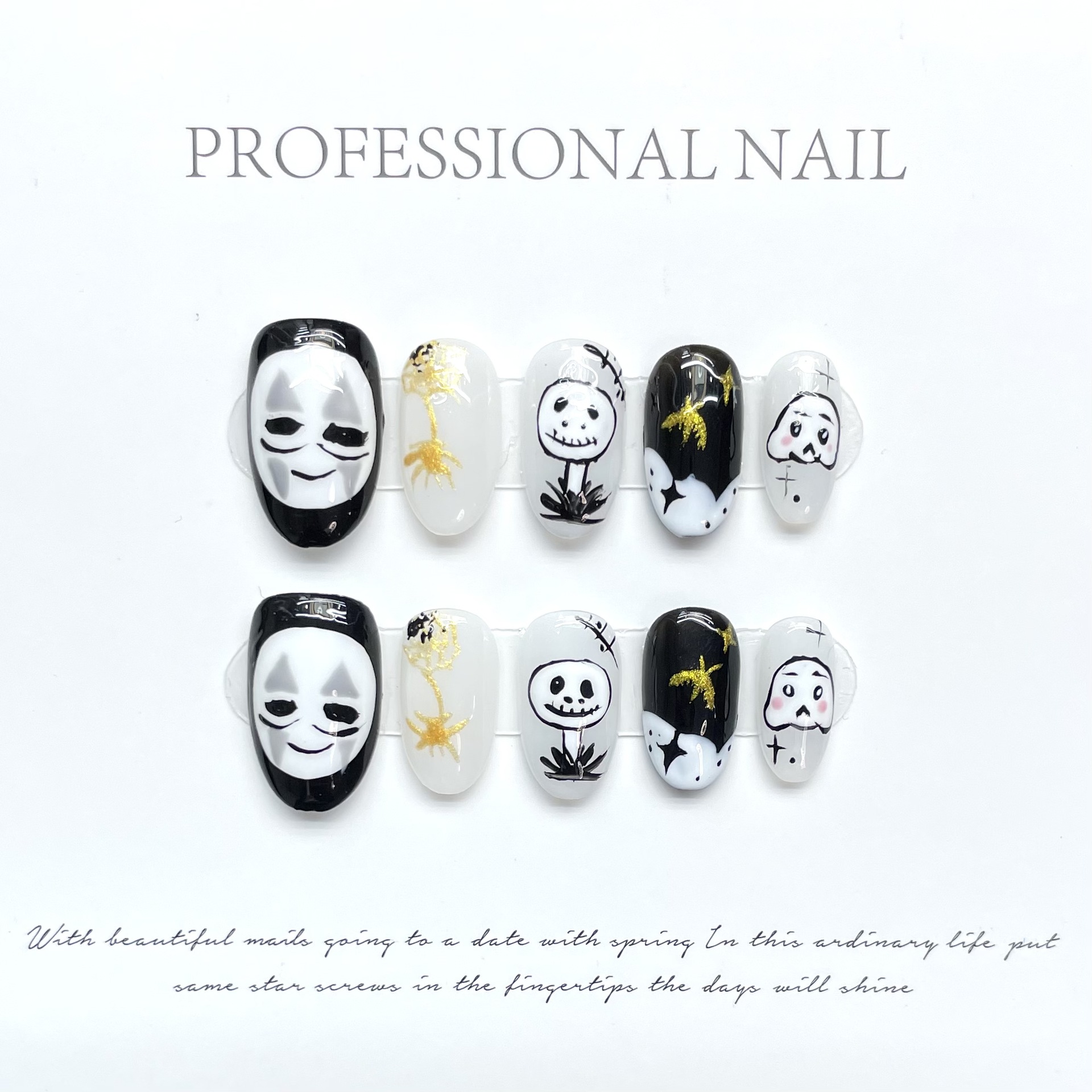 Halloween Cartoon Press-On Nails