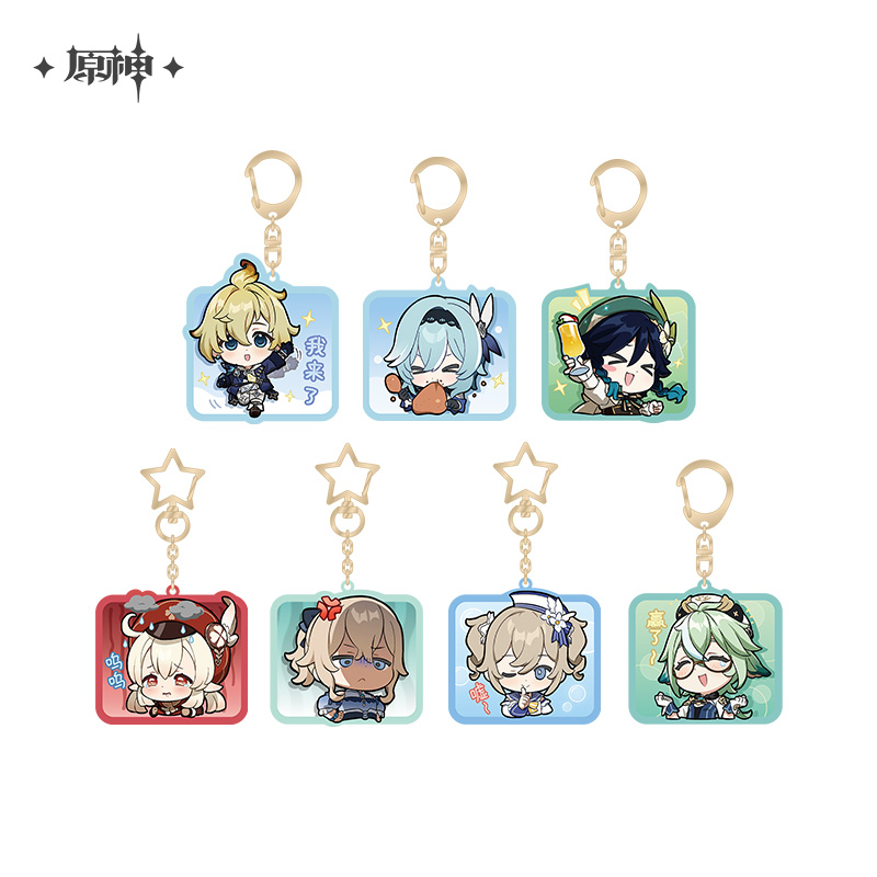 Mondstadt Emoticon Series Chibi Acrylic Keychain