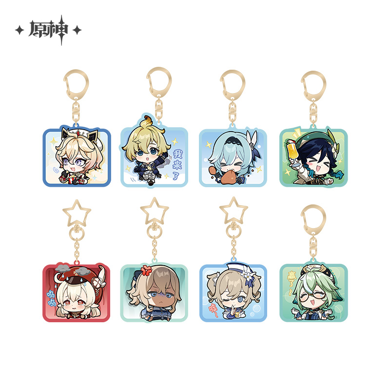 Mondstadt Emoticon Series Chibi Acrylic Keychain