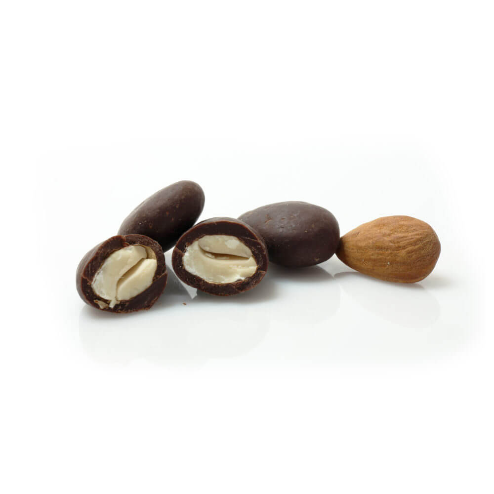 Mandeln in Rohschokolade