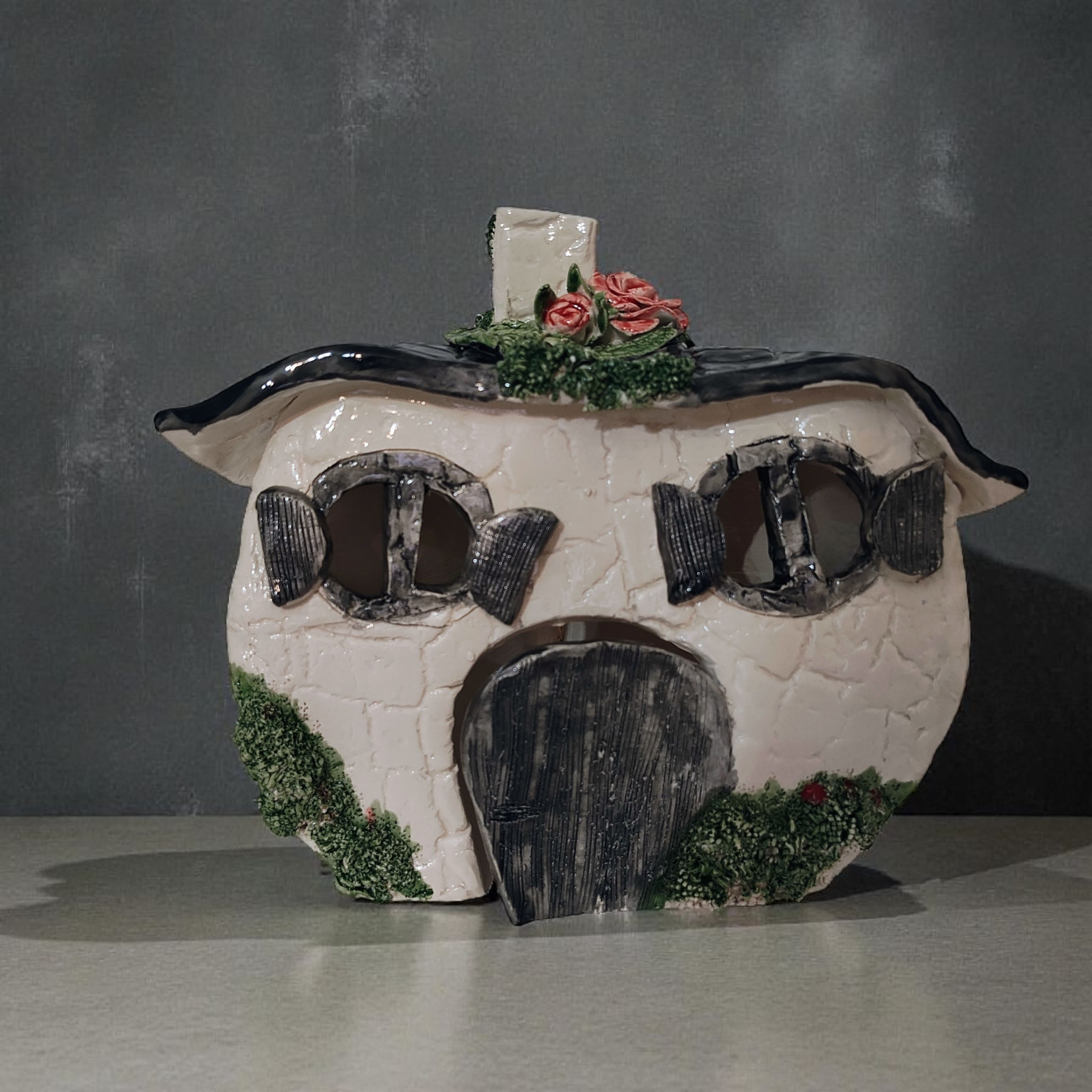 Casita del Bosque de Cerámica con Luz USB