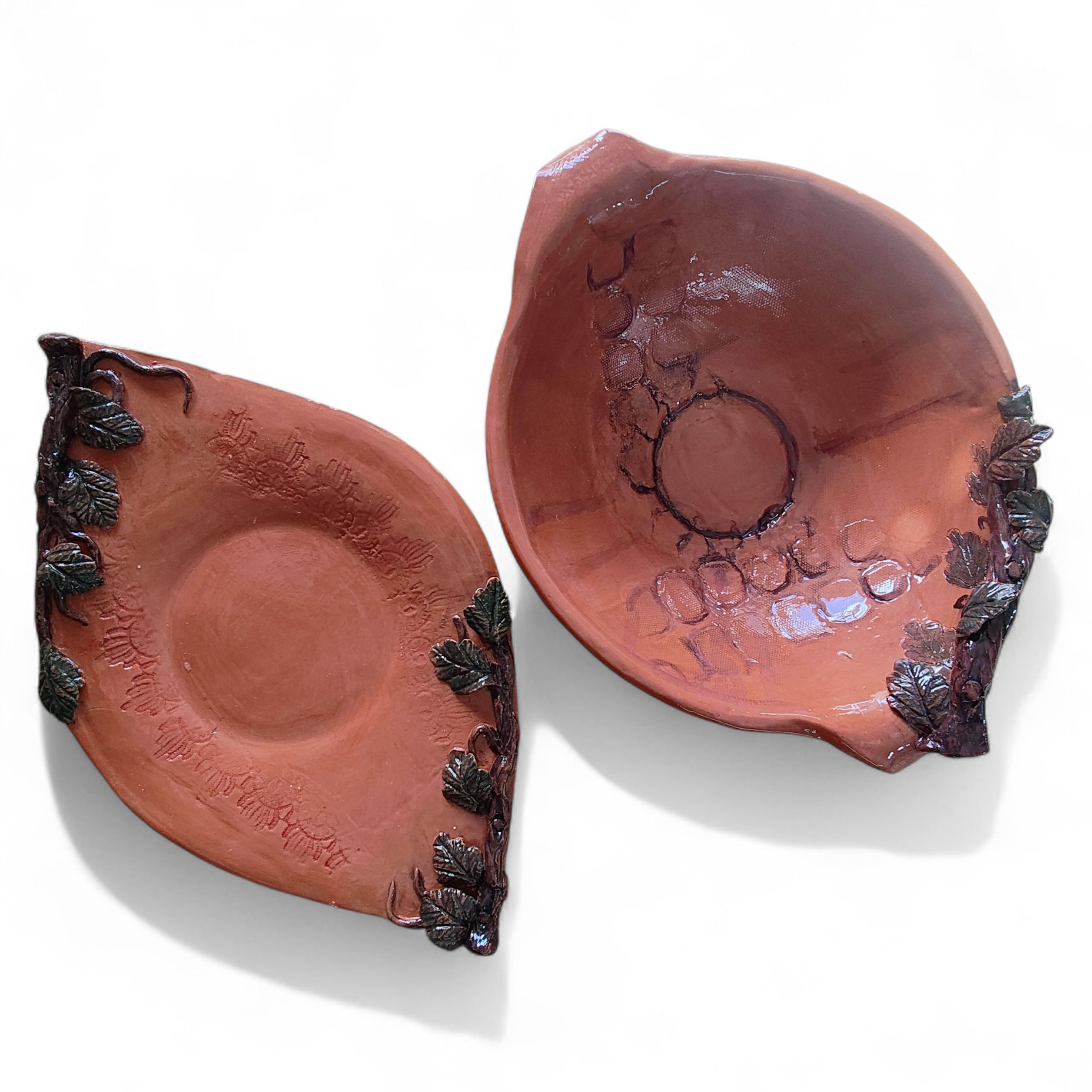 Platos Decorativos de Cerámica Hechos a Mano – Set de 2