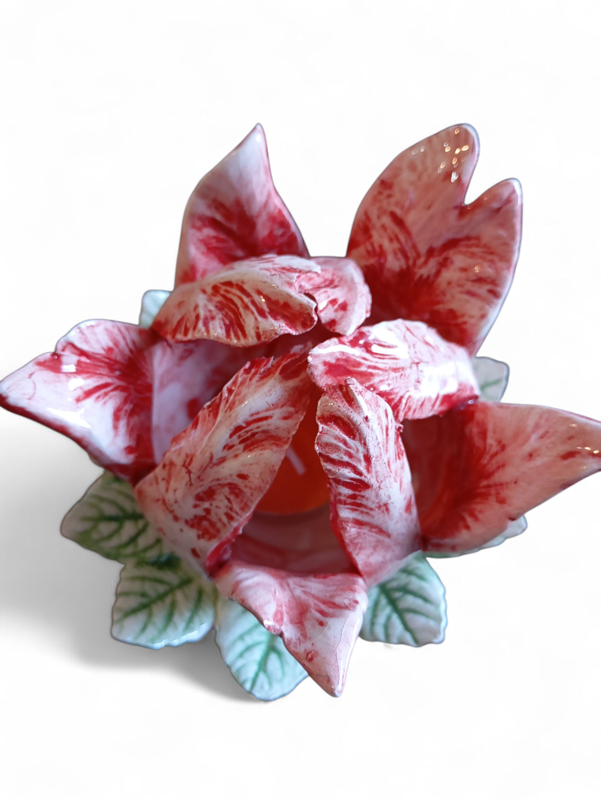 Iluminador Flor Rojo – gres artesanal