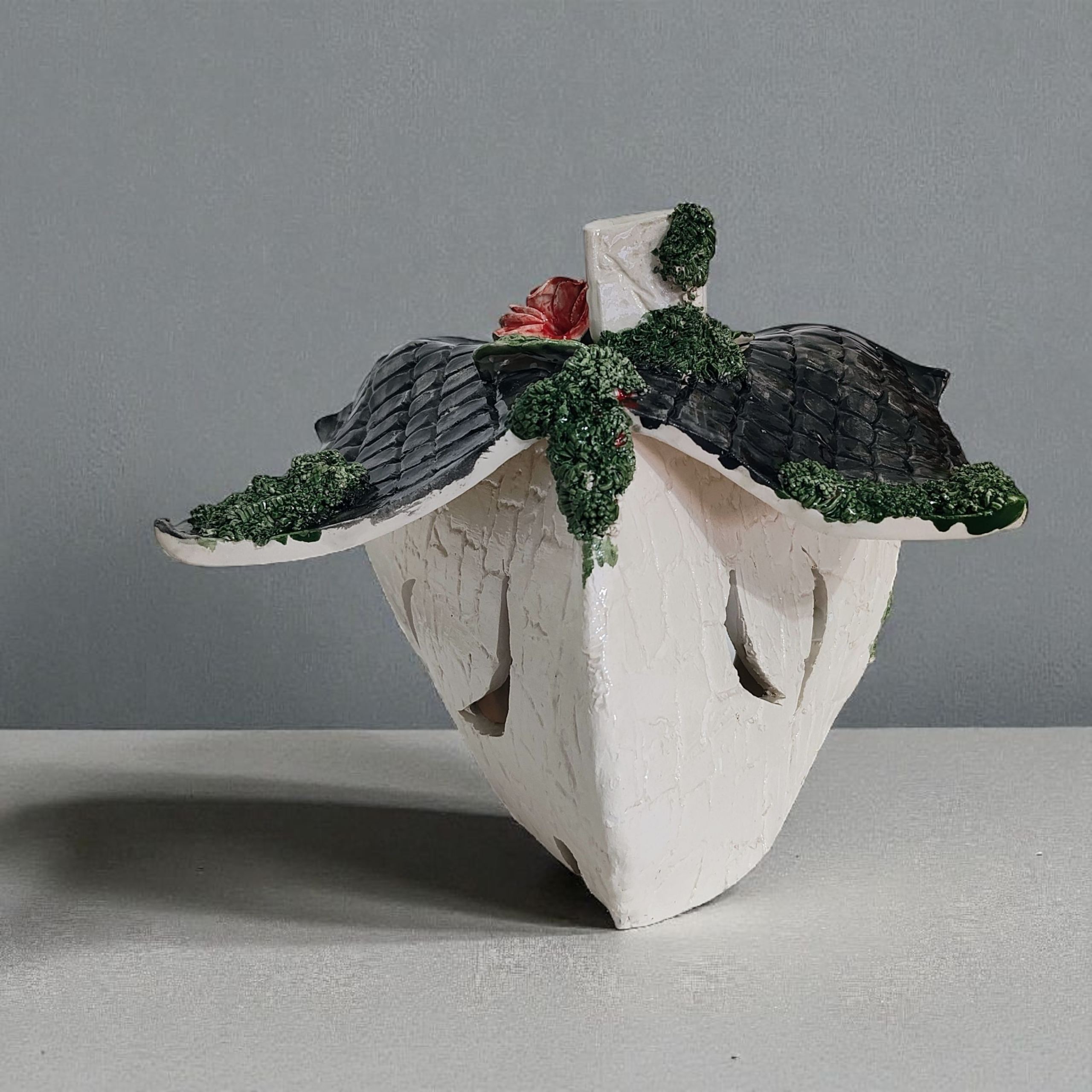 Casita del Bosque de Cerámica con Luz USB