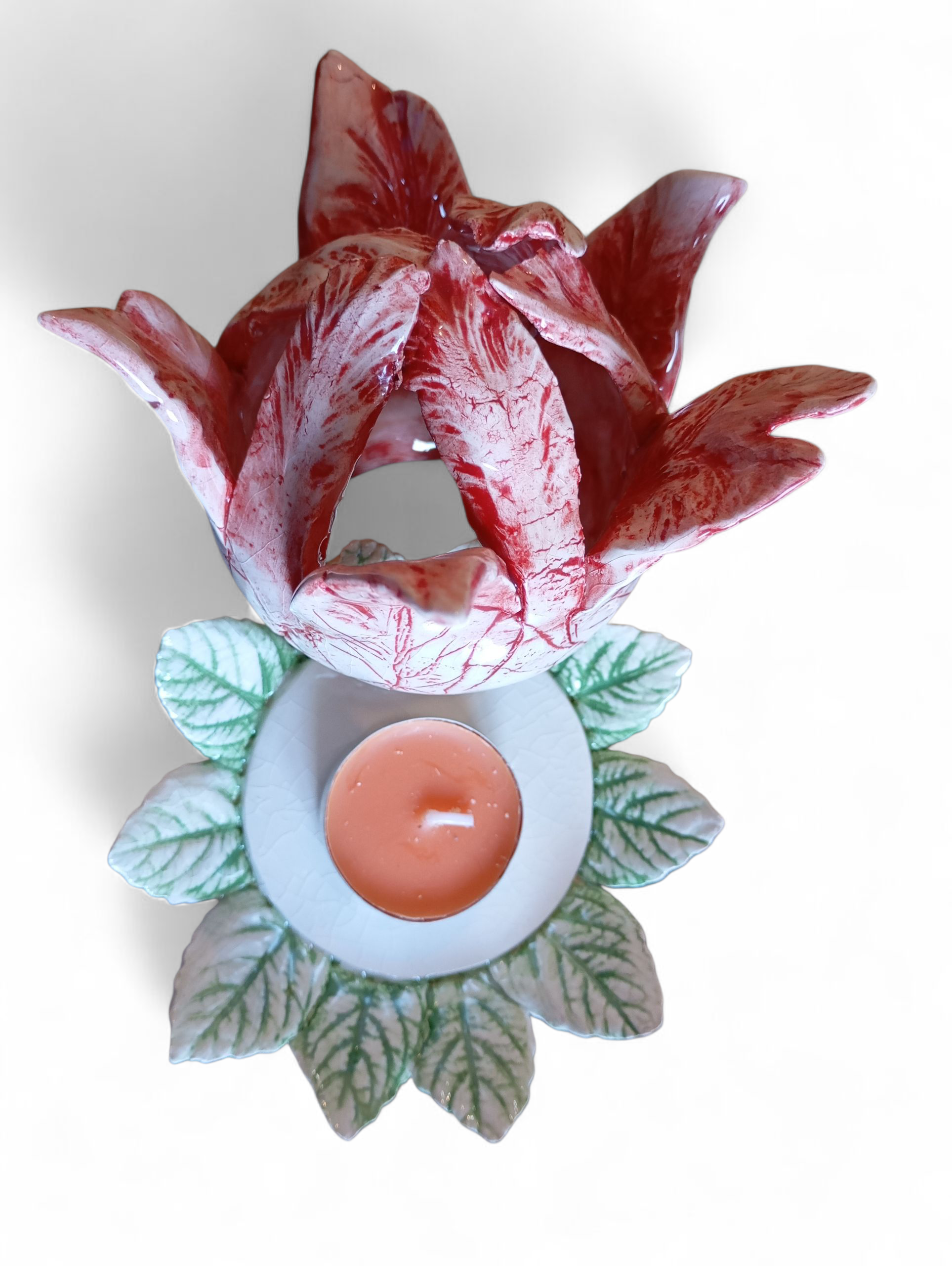 Iluminador flor rojo