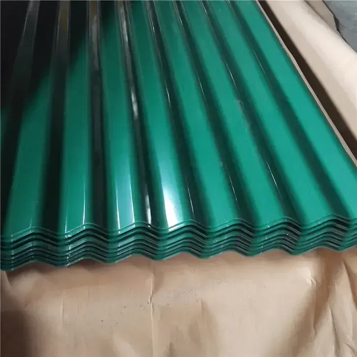 Green Corrugated Metal Sheets
