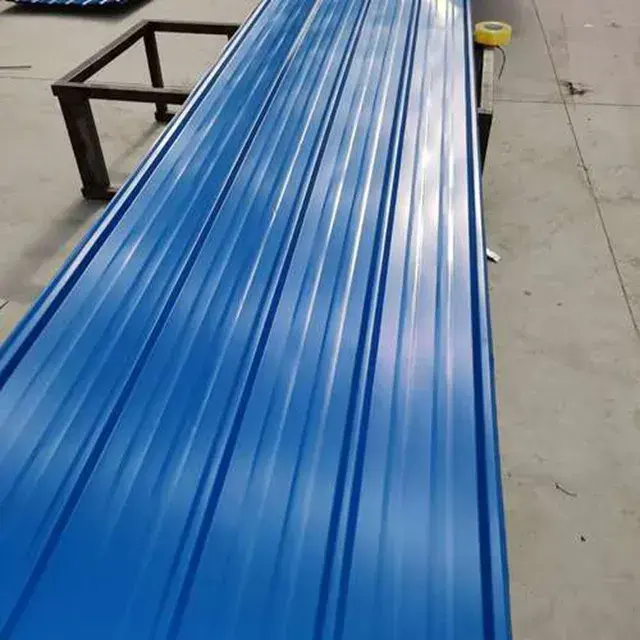 Blue Corrugated Metal Sheet