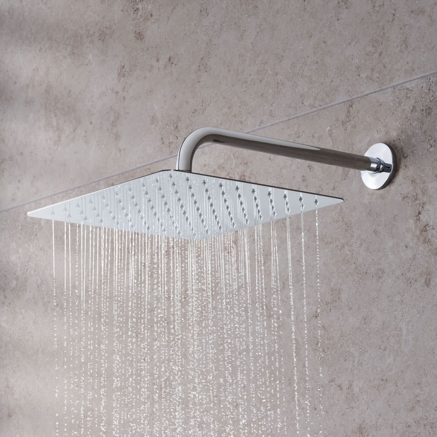 Square Rainfall Shower Head 6-8-12 inch