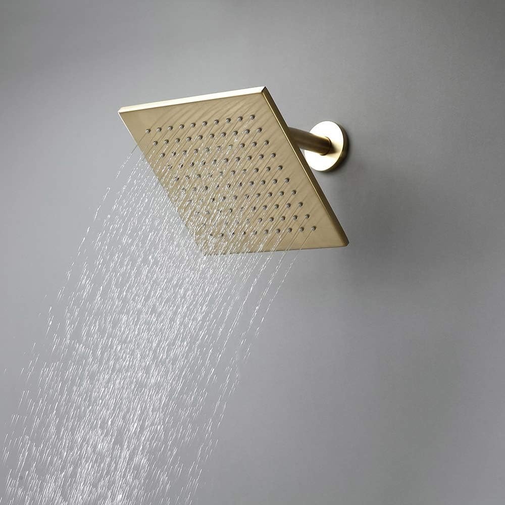 Square Gold Shower Head 6-8-12 inch