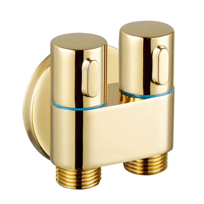 Gold Brass Shower Diverter Valve