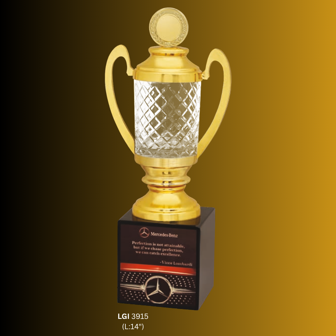 Crystal Gold Trophy - LGI - 3915