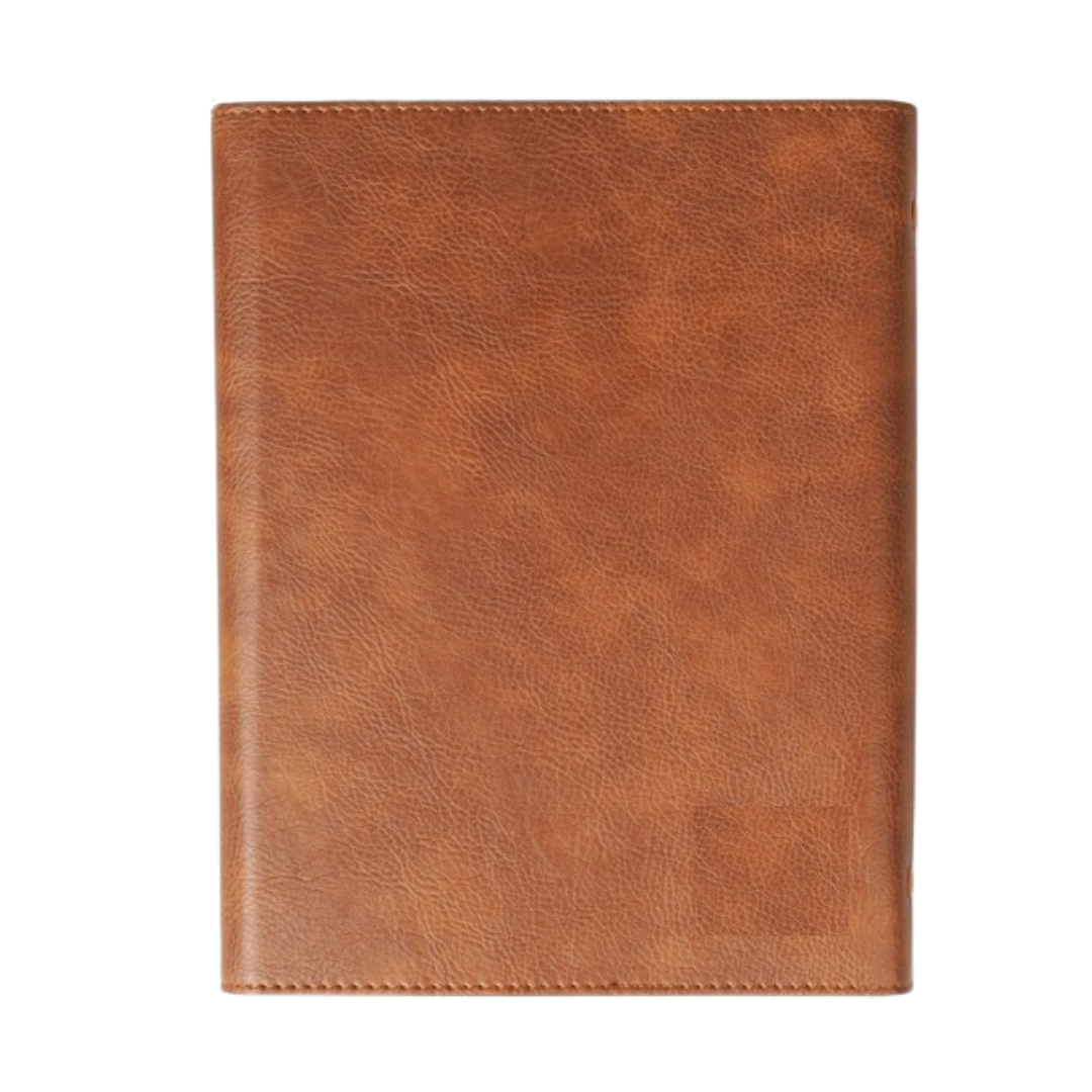 A5 Premium Notebook Hard Pu, Full Magnet Flap Brown | LGI - 427 