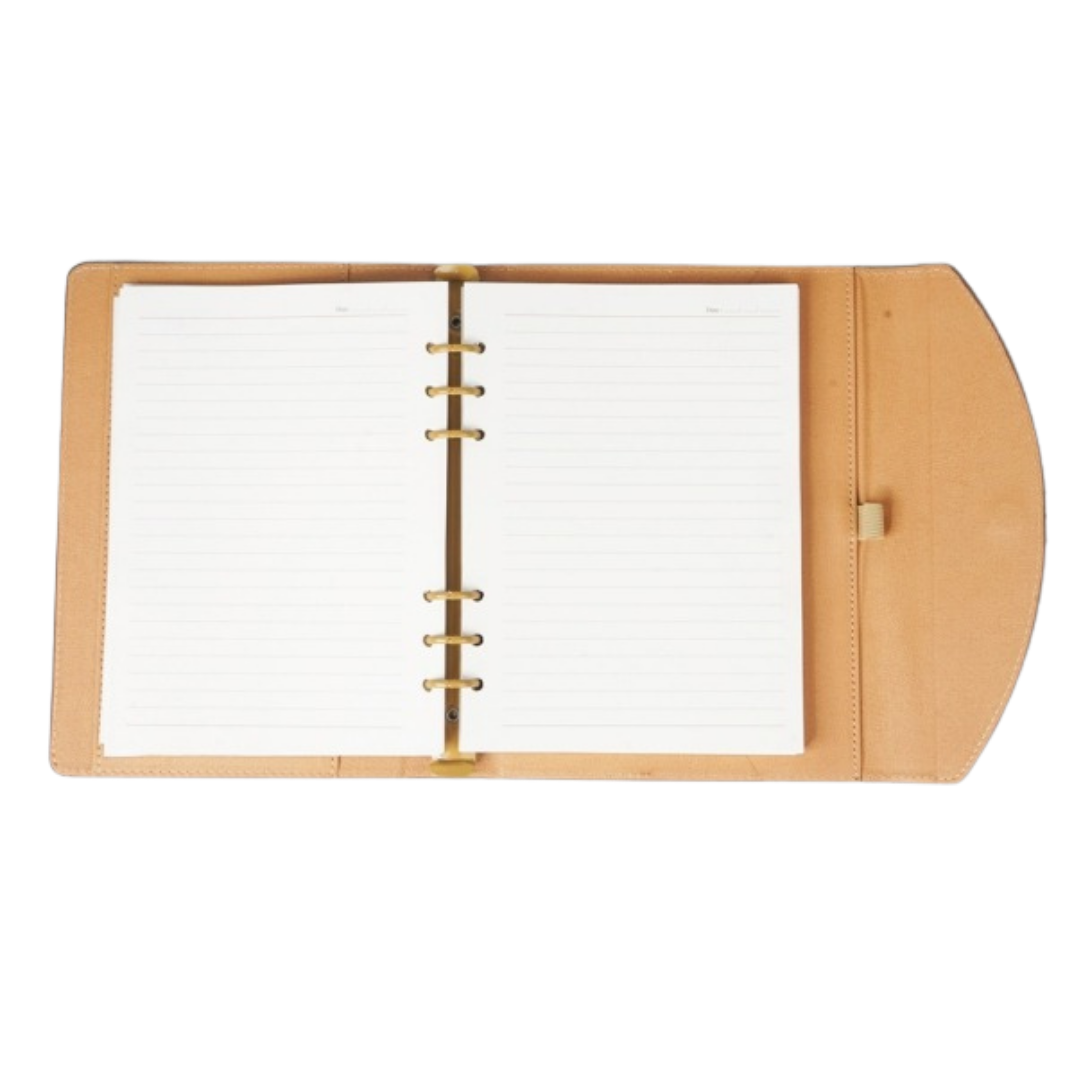 A5 Premium Notebook Hard Pu, Full Magnet Flap Brown | LGI - 427 