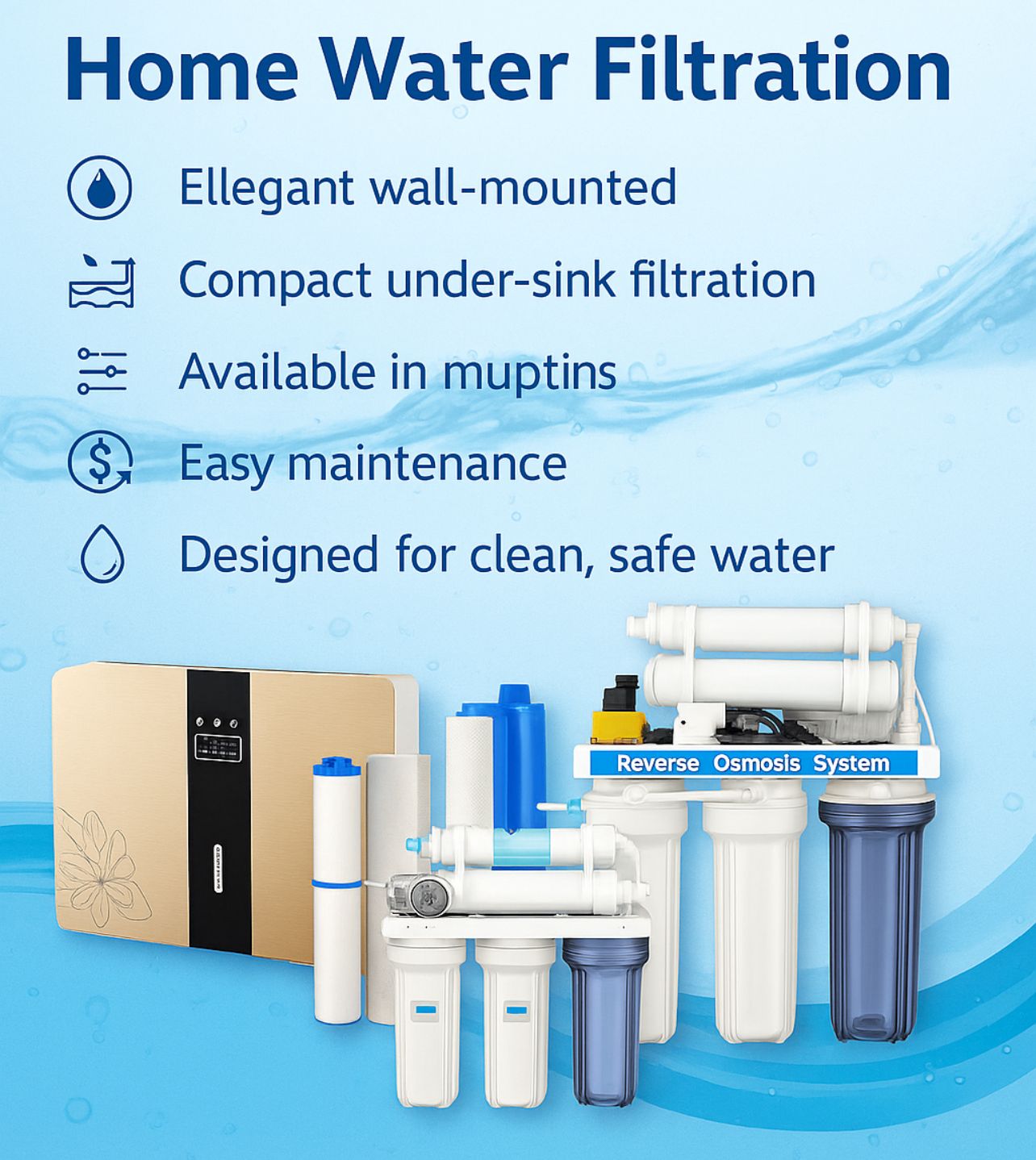 فلاتر مياه لتنقية مياه المطابخ