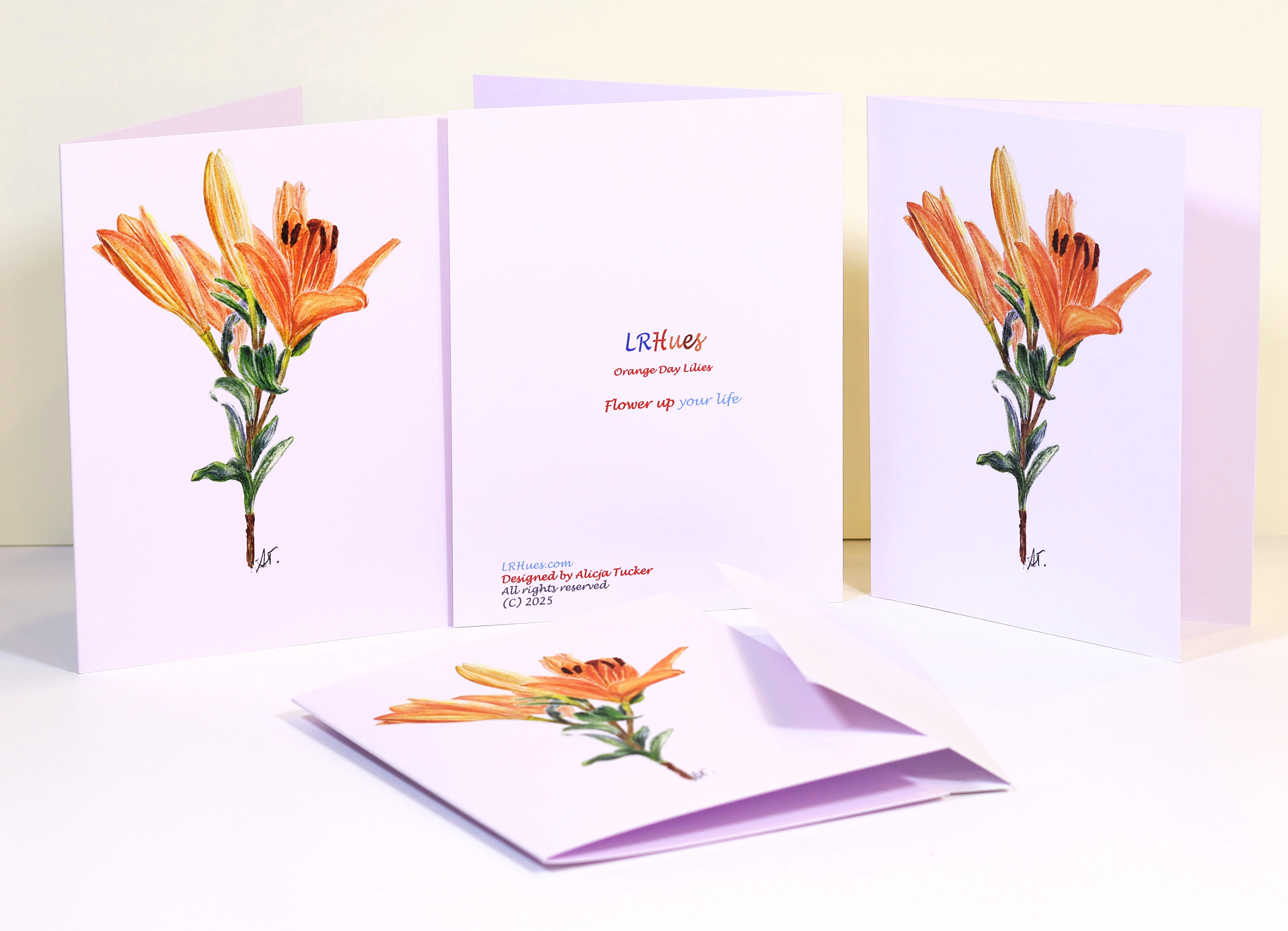 Watercolor Day Lilies 