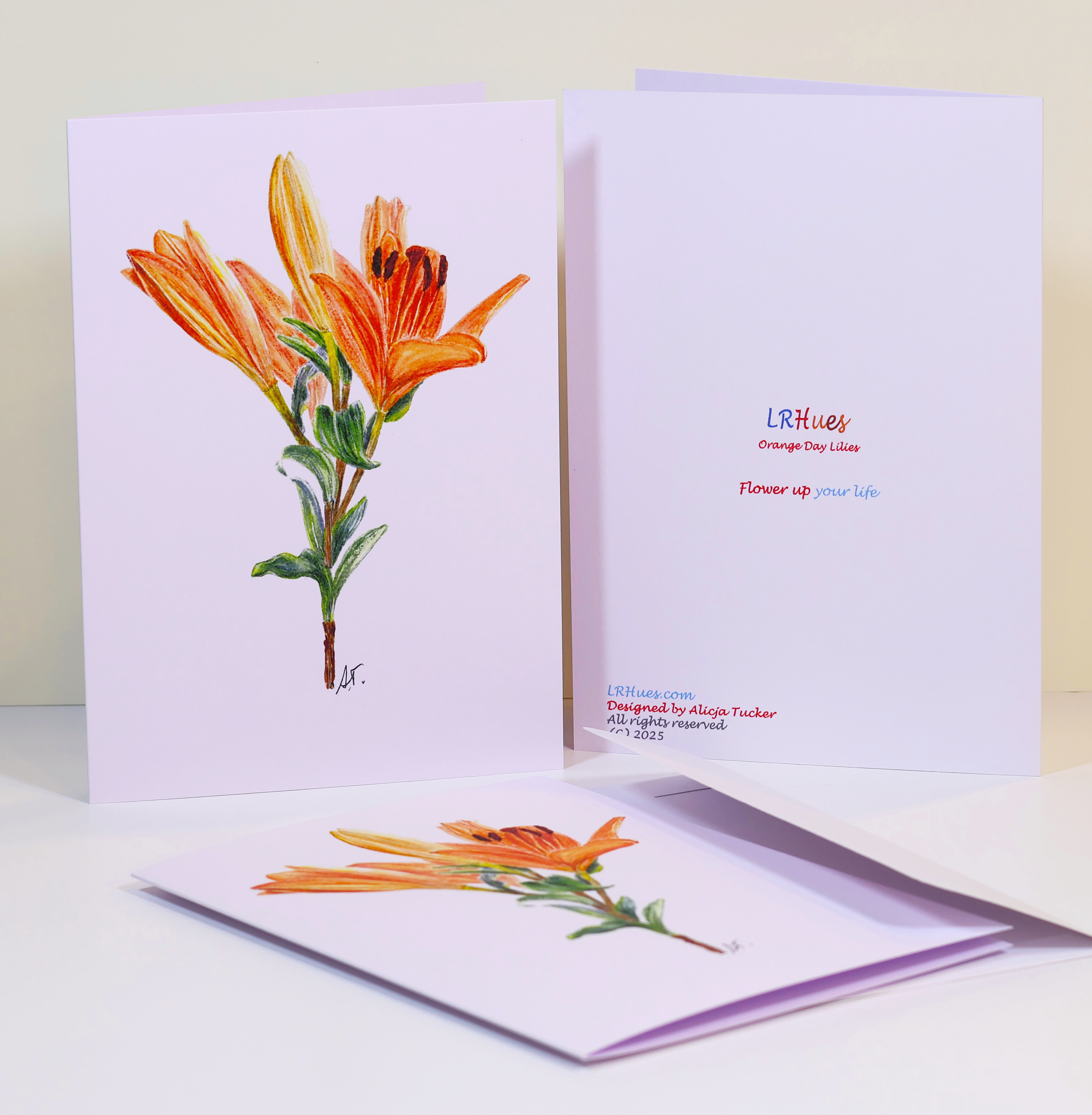 Watercolor Day Lilies 