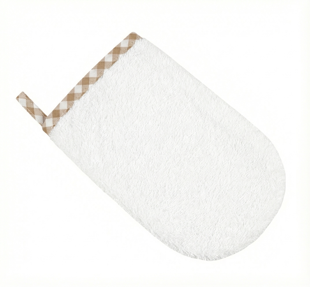 Manopla de Baño Vichy: Caricias de Algodón.