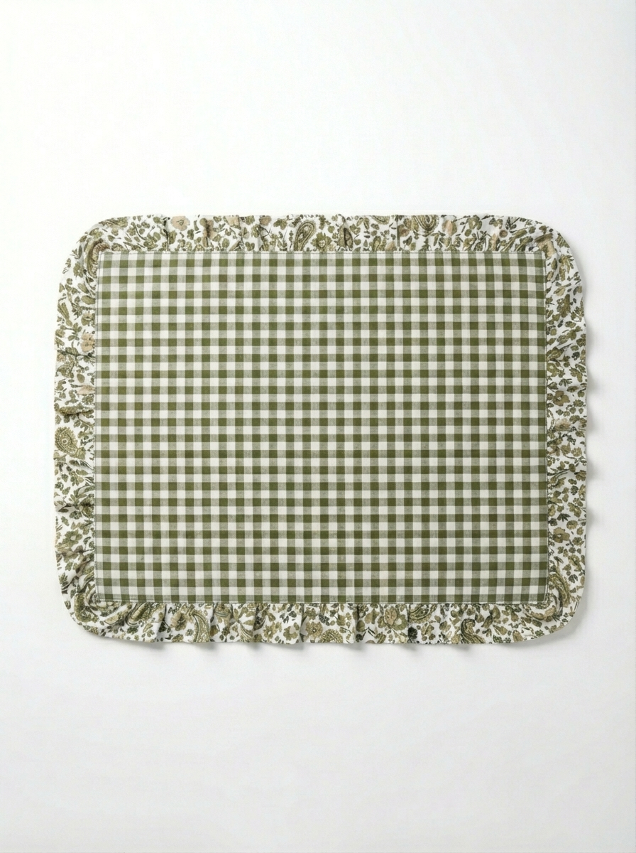 Mantel Individual Vichy Provenza con Volante.