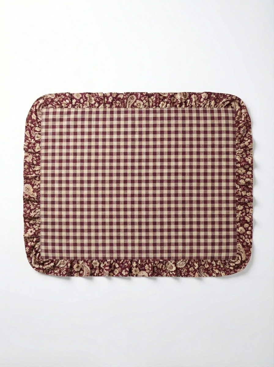 Mantel Individual Vichy Provenza con Volante.