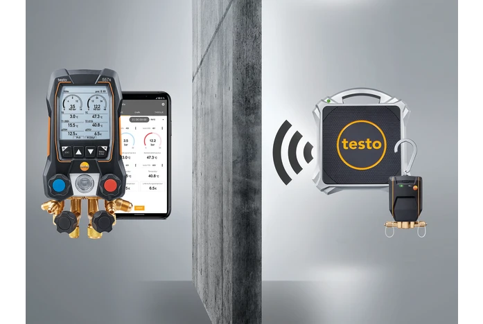 Set testo 560i - Báscula de refrigerante digital y válvula inteligente con Bluetooth®