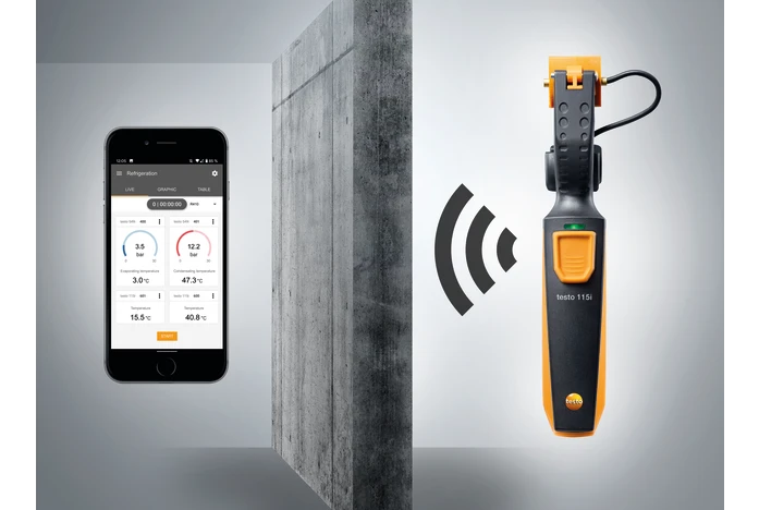 testo 115i - Termómetro de pinza con manejo a través de un teléfono inteligente