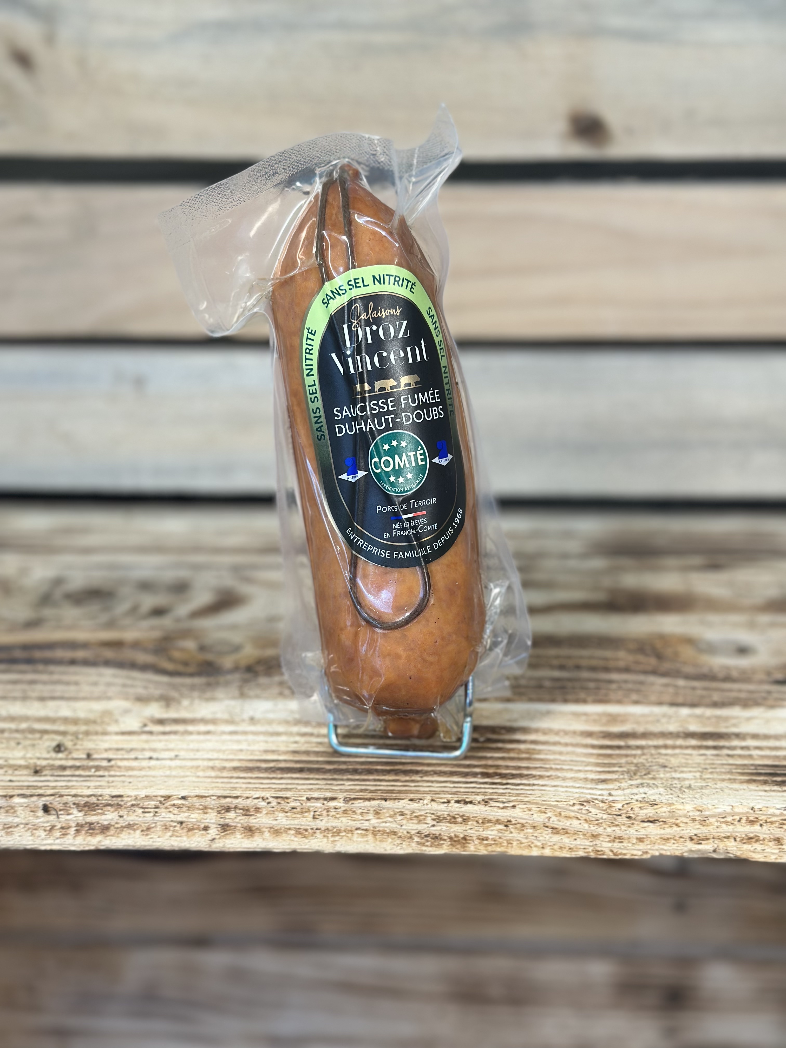 Saucisse fumée au comté