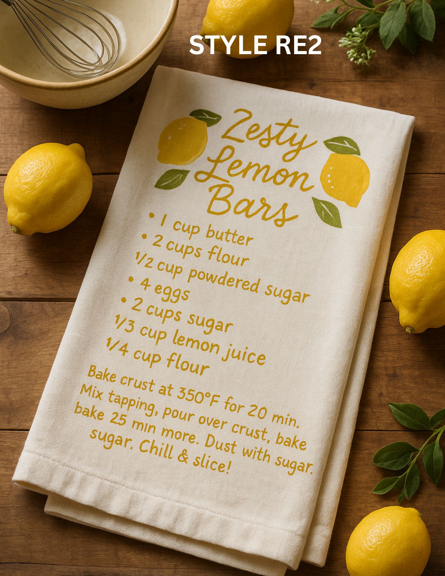 Family recipe kitchen towel