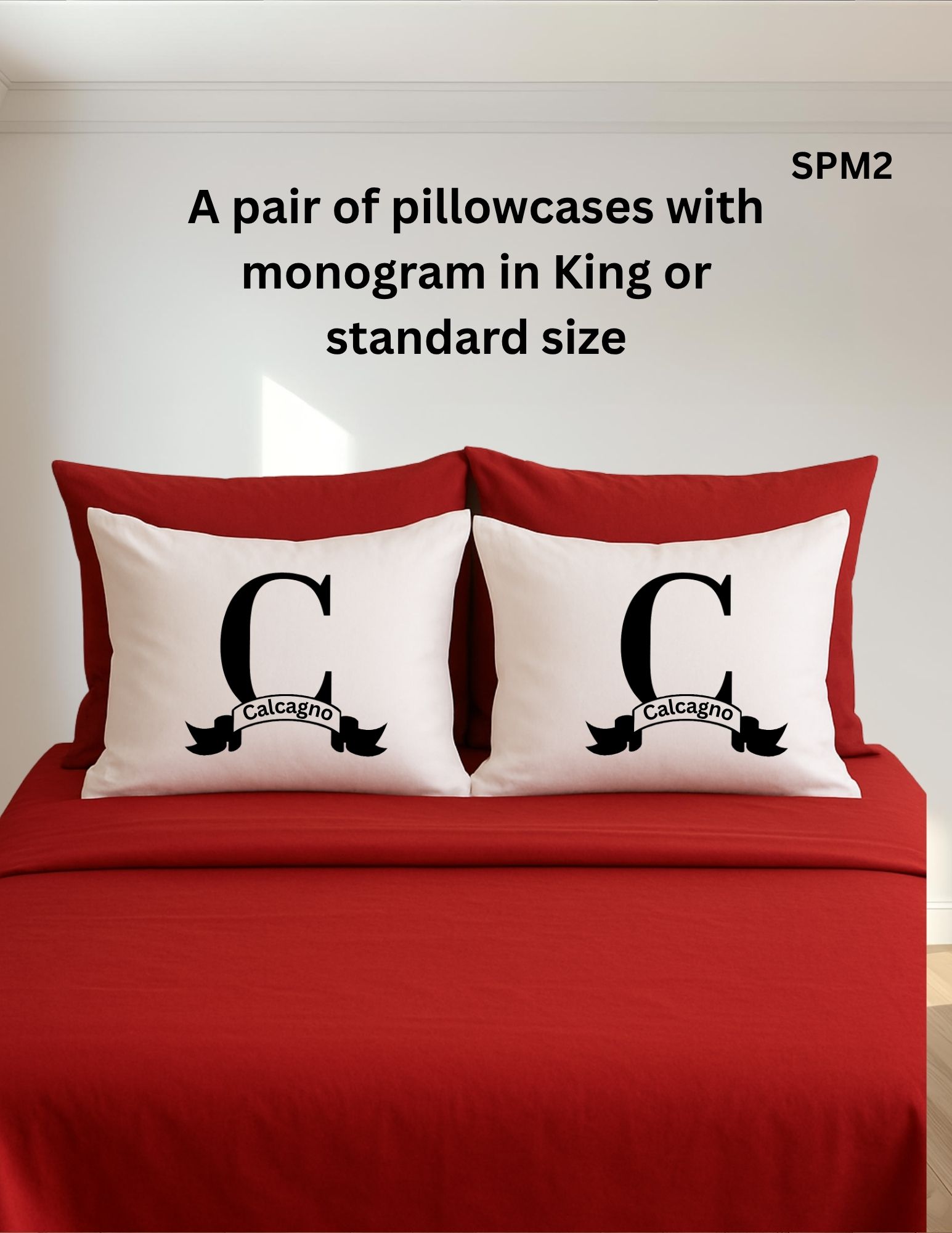 Monogrammed Pillowcases or waffle weave kitchen towels 