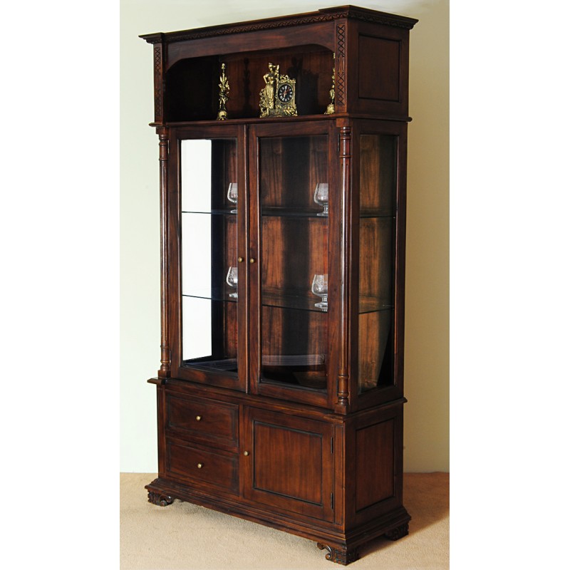 Antique Wooden Display Cabinet