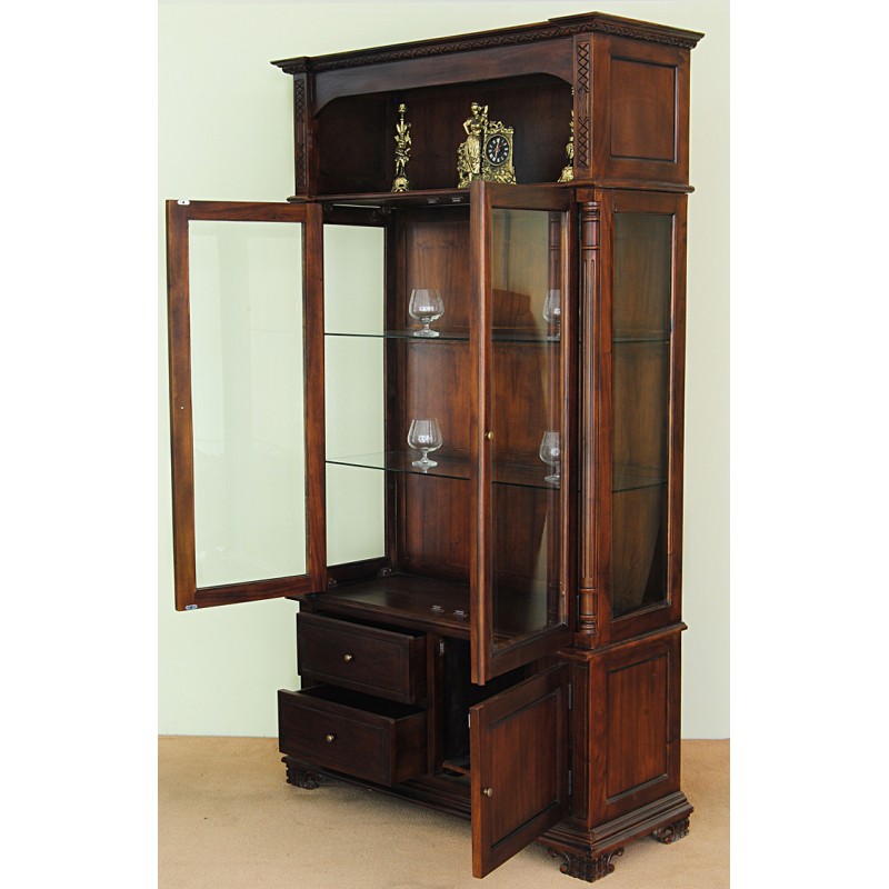 Antique Wooden Display Cabinet