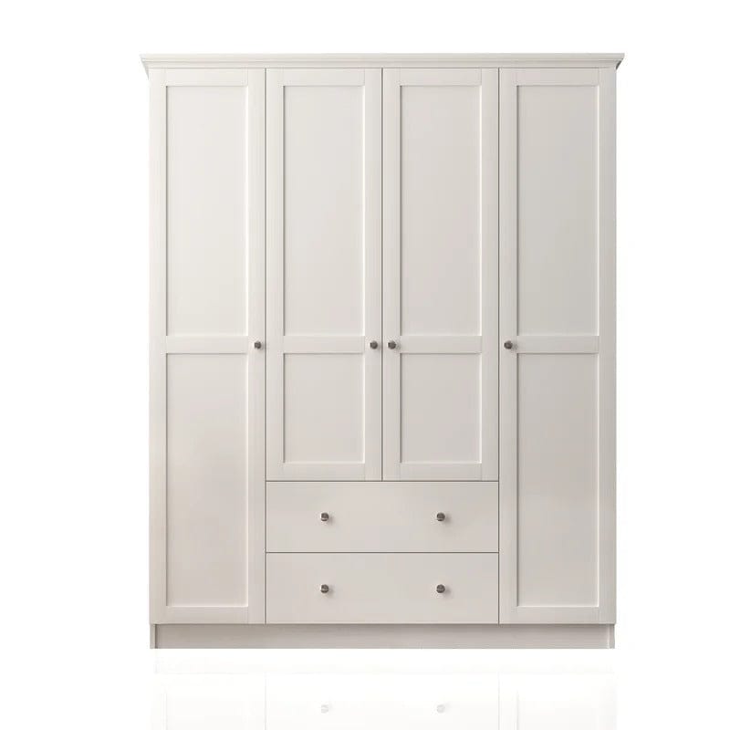 White Wardrobe with Drawers