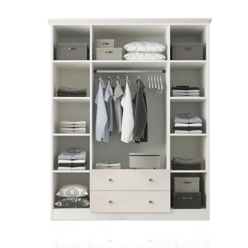 White Wardrobe with Drawers