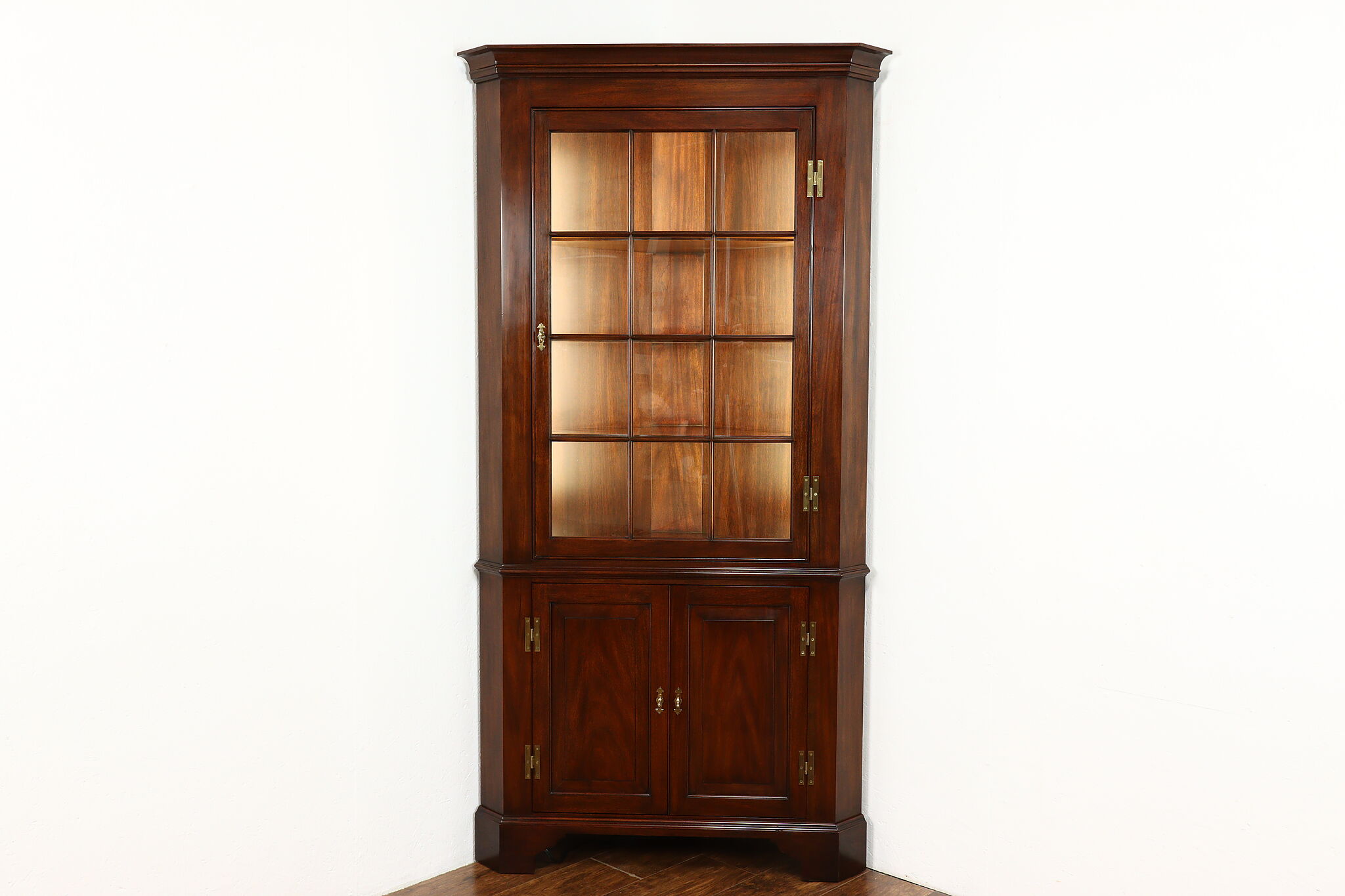 wooden cabinet crockery with led