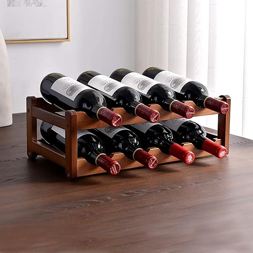 wooden wine rack 8 bottles