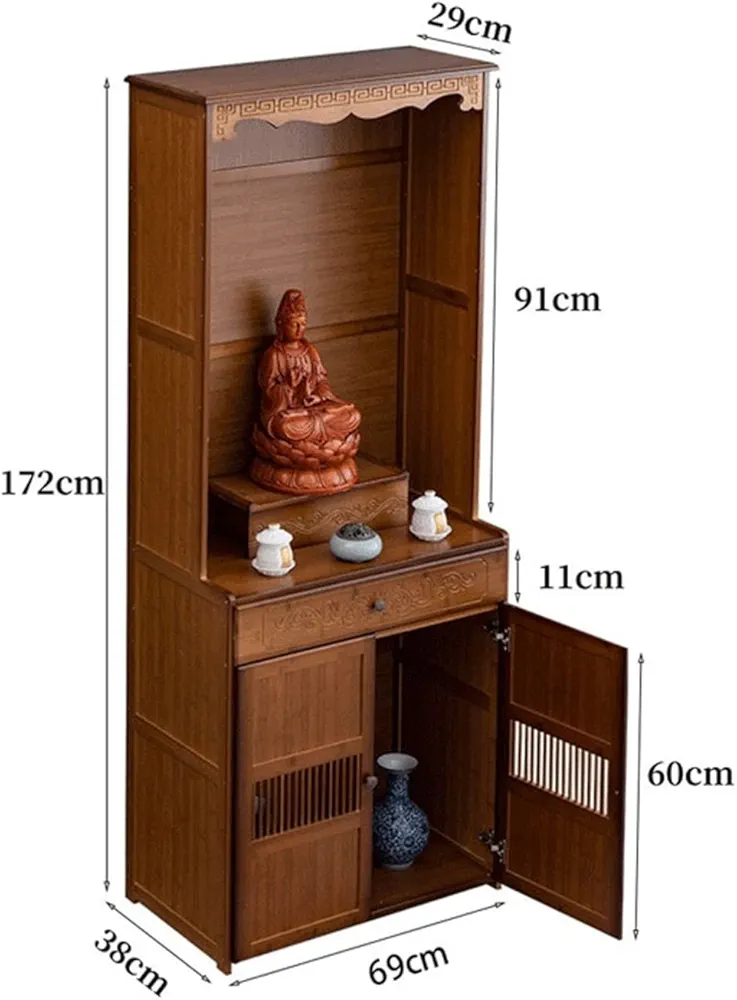 Wooden Shrine Cabinet budha 