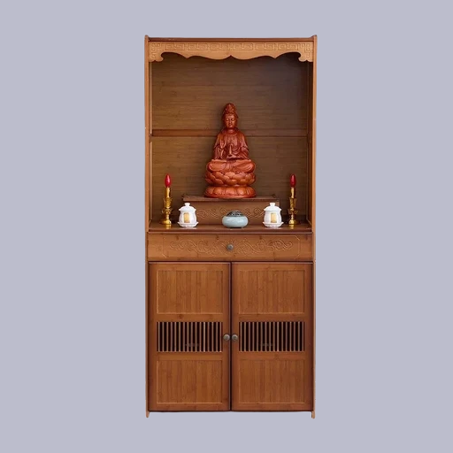 Wooden Shrine Cabinet budha 