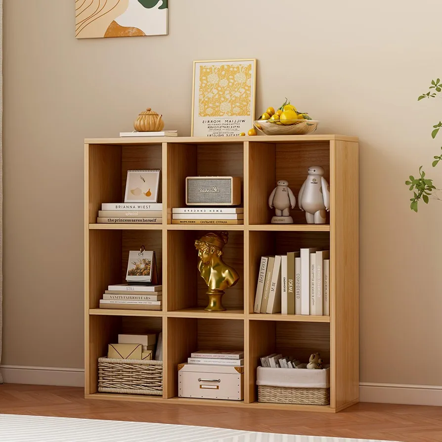 Wooden Cubby Bookshelf storage 