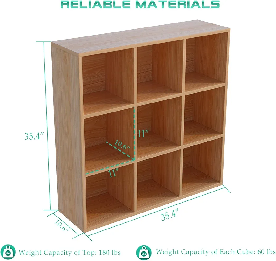 Wooden Cubby Bookshelf storage 