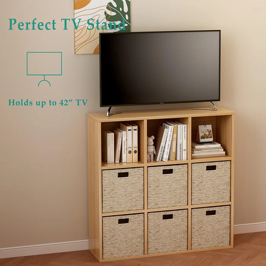 Wooden Cubby Bookshelf storage 